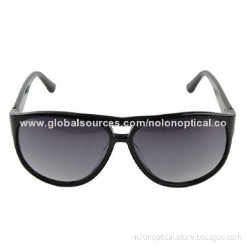 Acetate Sunglasses in Black with UV400 Protection, Customized Logos Available
